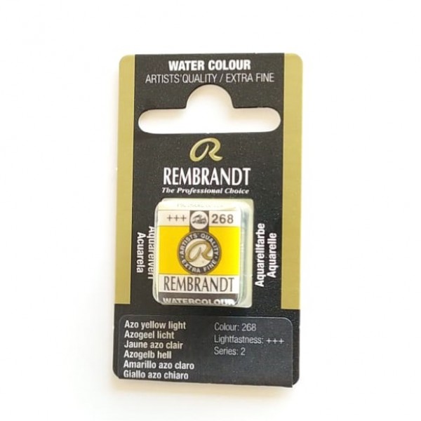 Aquarell Rembrandt Aquarelltopf 1/2 Godet Serie 2 Nr. 268 Farbe Light Azo Yellow