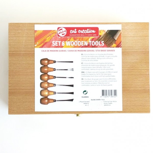 Talens Caja Set de 6 Gubias para madera