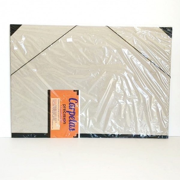 Carpeta de cartón gris extrafuerte con gomas de cierre - Medida 52x72cm