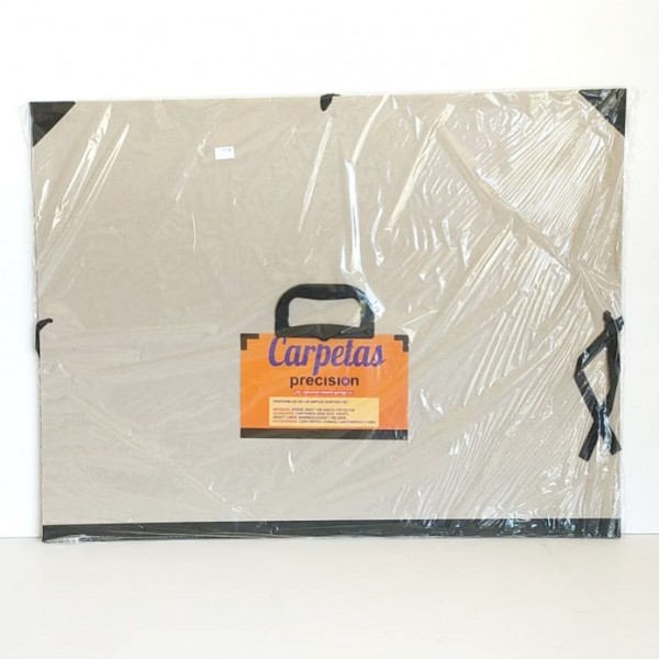 Carpeta de cartón gris extrafuerte con cintas de cierre - Medida 80x60cm