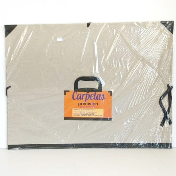 Carpeta de cartón gris extrafuerte con cintas de cierre - Medida 75x105cm