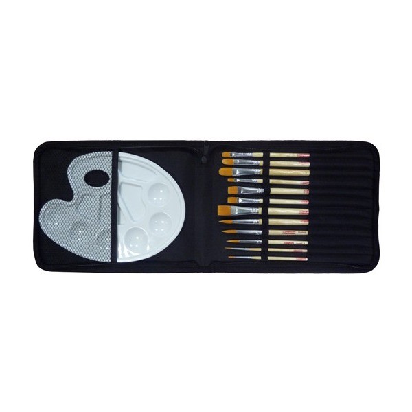 Art Creation Selection of brushes with case and palette