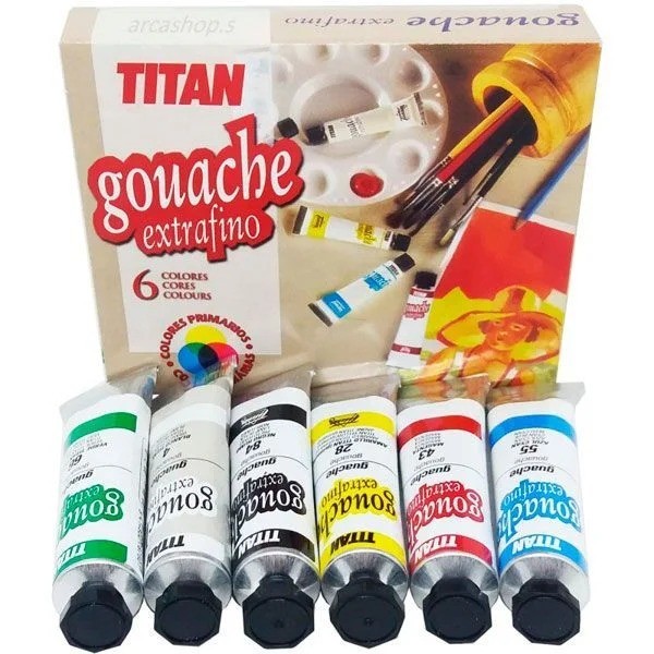 Titan Set 6 Gouache Extra Fine Colors