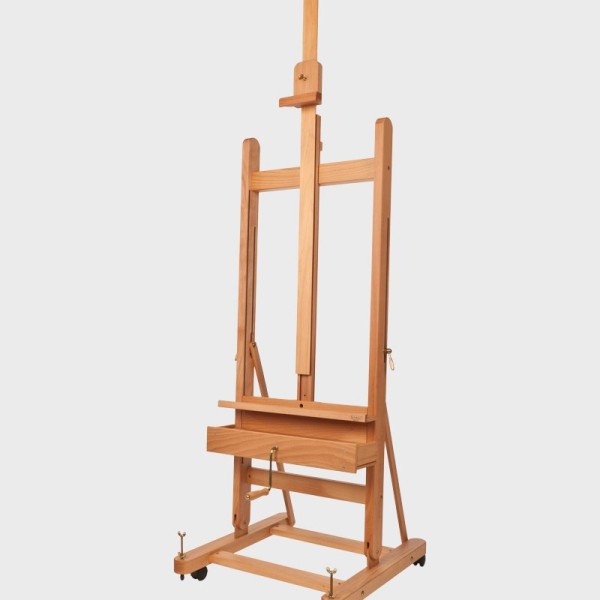 Mabef Studio Easel M/06 Large with Rack and Wheels Assembled, Adjusted and Tested