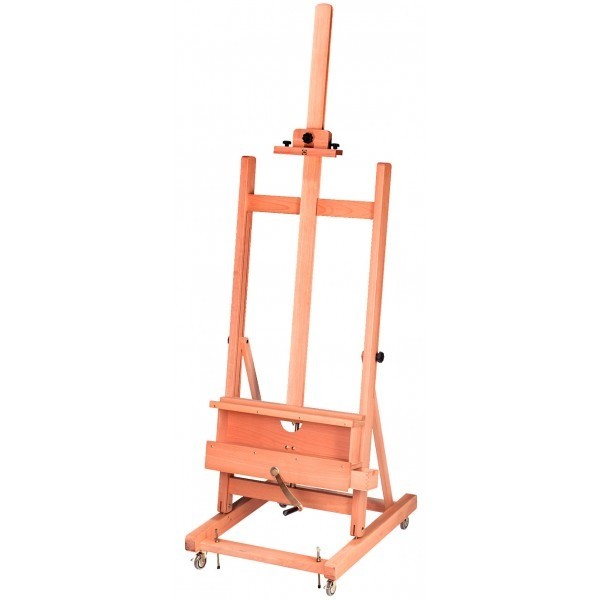 Mabef Studio Easel M/06 Large with Rack and Wheels Assembled, Adjusted and Tested