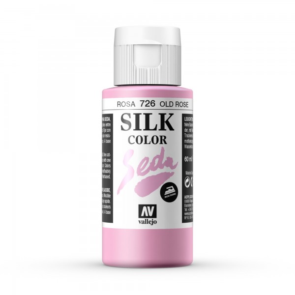 Pintura Para Seda Silk Color Vallejo Número 726 - Color: Rosa- 60ml