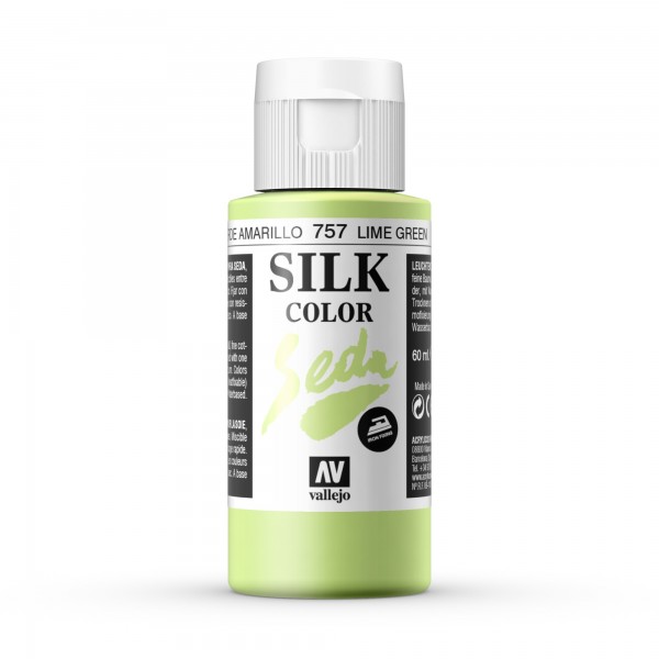 Pintura Para Seda Silk Color Vallejo Número 757  - Color: Verde Amarillo - 60ml