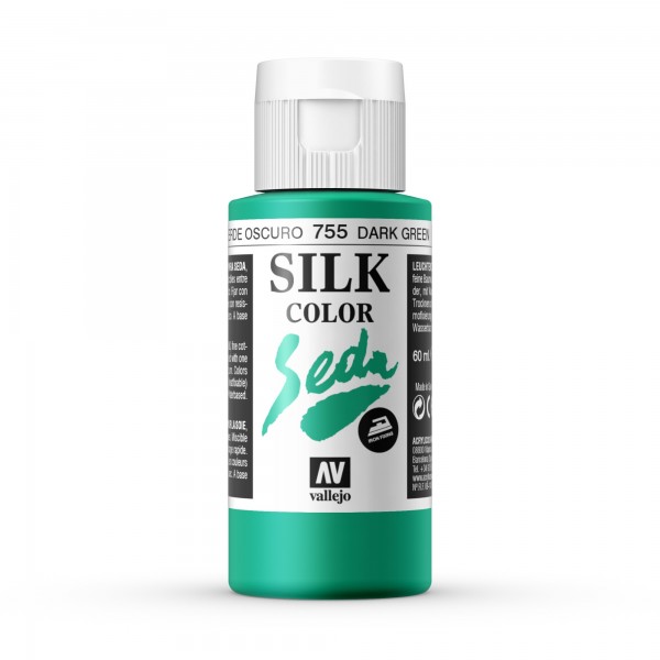 Pintura Para Seda Silk Color Vallejo Número 755  - Color: Verde - 60ml