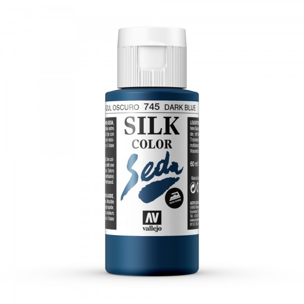 Pintura Para Seda Silk Color Vallejo Número 745  - Color: Azul Oscuro - 60ml