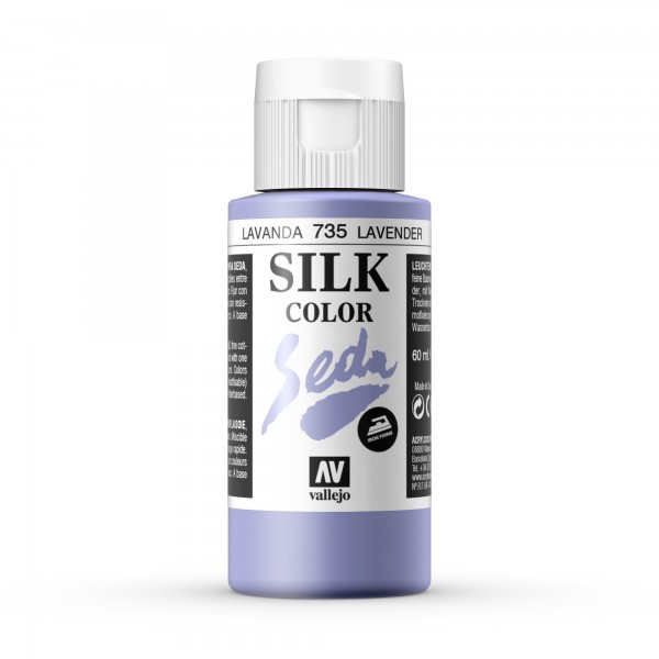 Pintura Para Seda Silk Color Vallejo Número 735  - Color: Lavanda - 60ml