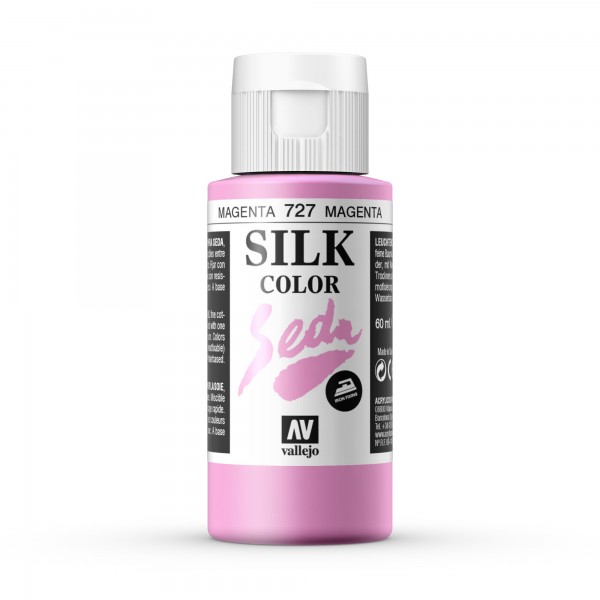 Pintura Para Seda Silk Color Vallejo Número 727  - Color: Magenta - 60ml
