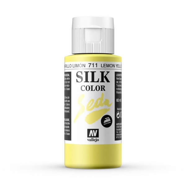 Pintura Para Seda Silk Color Vallejo Número 711  - Color: Amarillo Limón - 60ml
