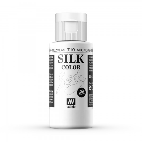 Pintura Para Seda Silk Color Vallejo Número 710  Color Blanco Mezcla 60ml