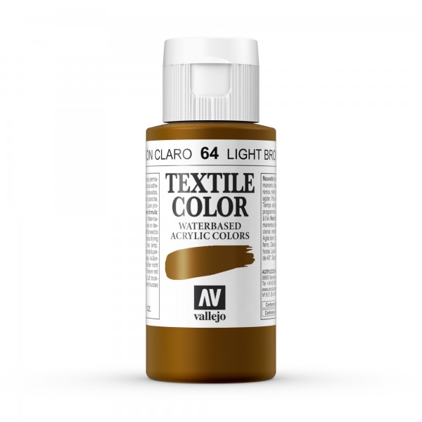 Vallejo Color Textile Paint Number 64 Color Light Brown 60ml