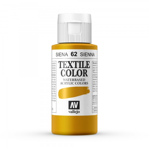 Pintura Textil Color Vallejo Número 62 Color Siena 60ml