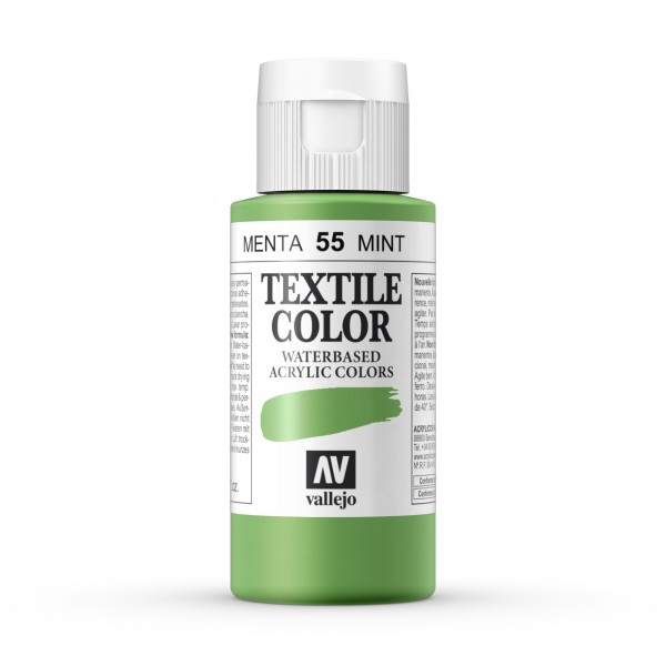 Pintura Textil Color Vallejo Número 55 Color Menta 60ml