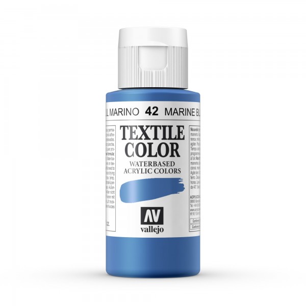 Pintura Textil Color Vallejo Número 42 Color Azul Marino 60ml