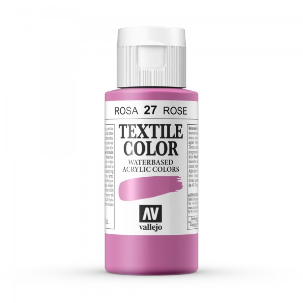 Pintura Textil Color Vallejo Número 27 - Color: Rosa - 60ml