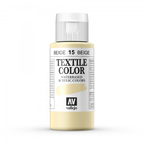 Pintura Textil Color Vallejo Número 15 Color Beige 60ml