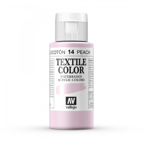 Pintura Textil Color Vallejo Número 14 Color Melocotón 60ml