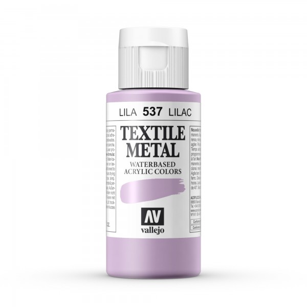 Pintura Textil Color Metálico Vallejo Número 537 Color Lila 60ml