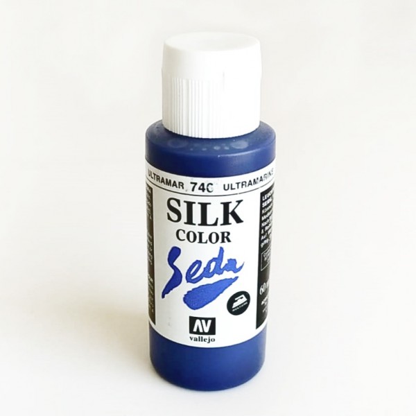 Pintura Para Seda Silk Color Vallejo Número 746 Color Ultramar 60ml
