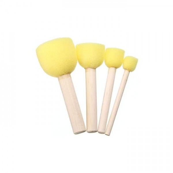 Art Creation Set 4 round foam brushes