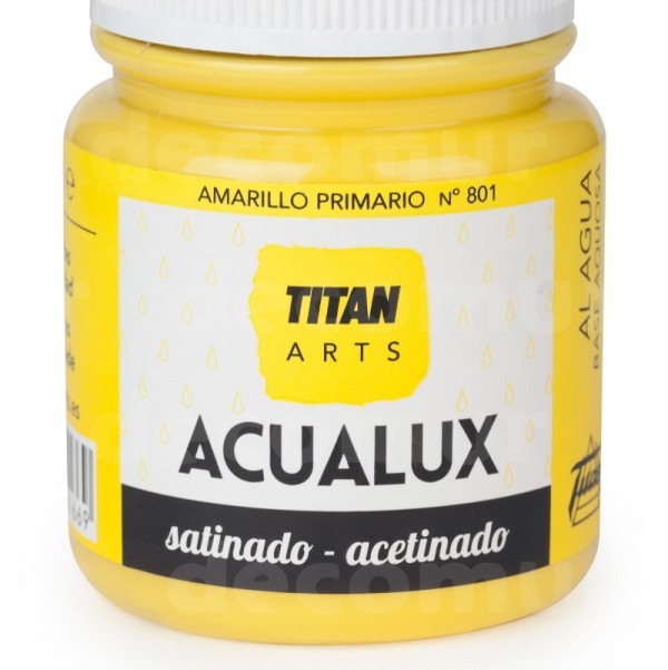 Titan Acualux Satinado 100ml Amarillo Primario 801