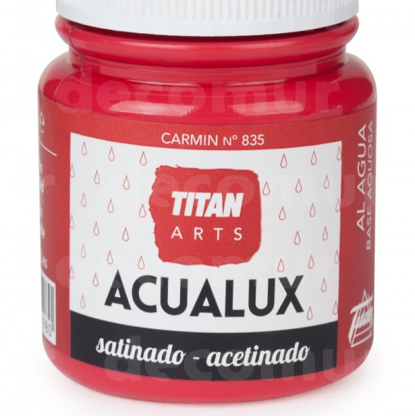 Titan Acualux Satinado 100ml Carmín 835
