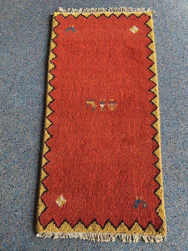 Gabhe Indien Teppich C 140x70cm Handgefertigt 100% Wolle