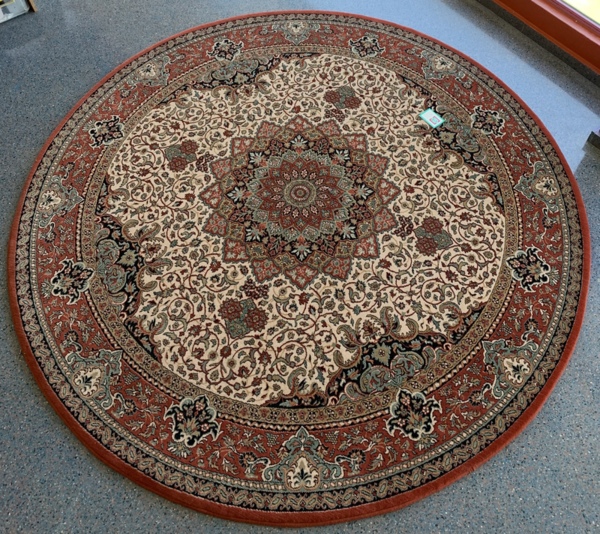 Round Arak Rug 250cm diameter Pure Virgin Wool Made in Crevillente Alicante