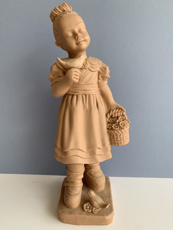 Girl with basket Resin