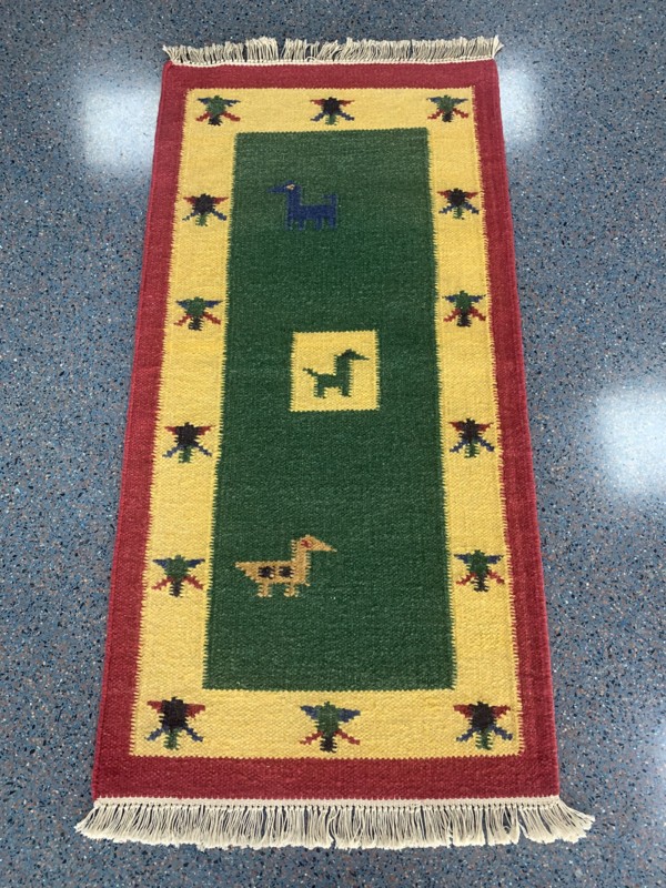 Alfombra Osta Durri B 150x70cm 100% Lana Hecha a mano en India.