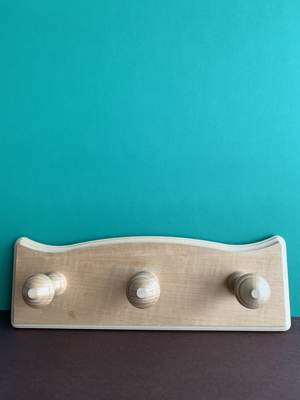 Natural wood coat rack