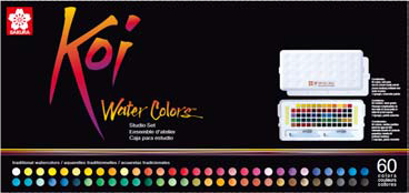 Sakura Koi Watercolor Box 60 tablets + 2 refillable brushes