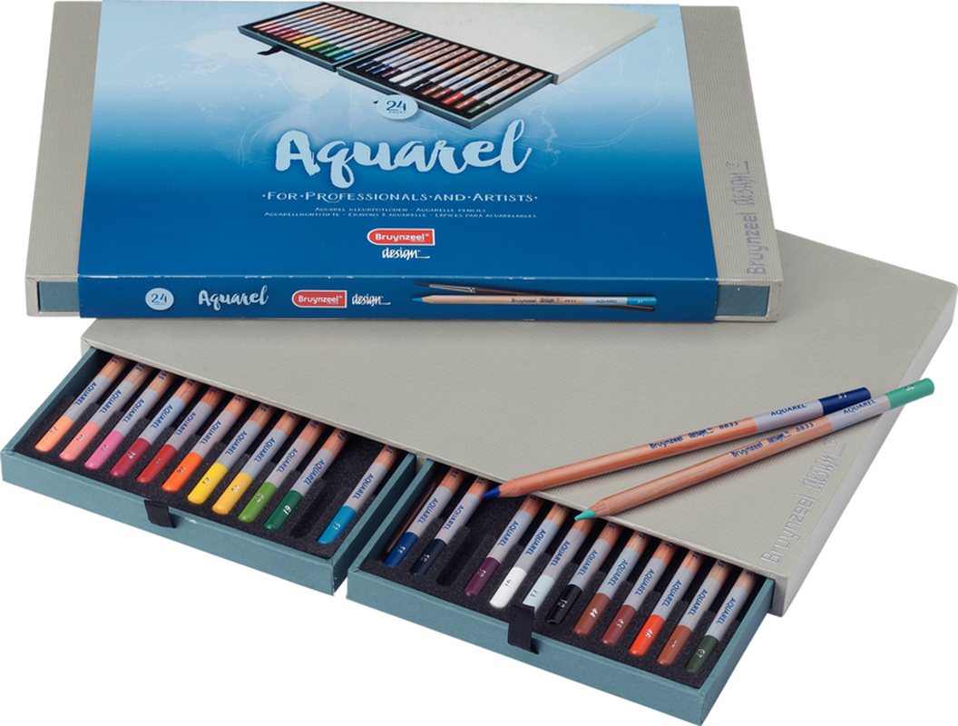 Bruynzeel Schachtel mit 24 Aquarellstiften Design