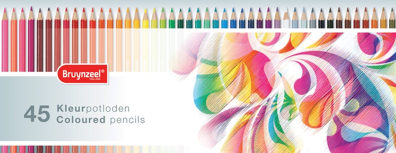 Bruynzeel Box of 45 colored pencils