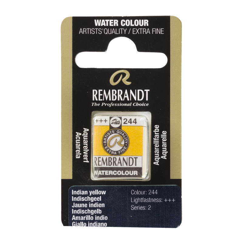 Watercolor Rembrandt 1/2 Godet Watercolor No. 244 Indian Yellow