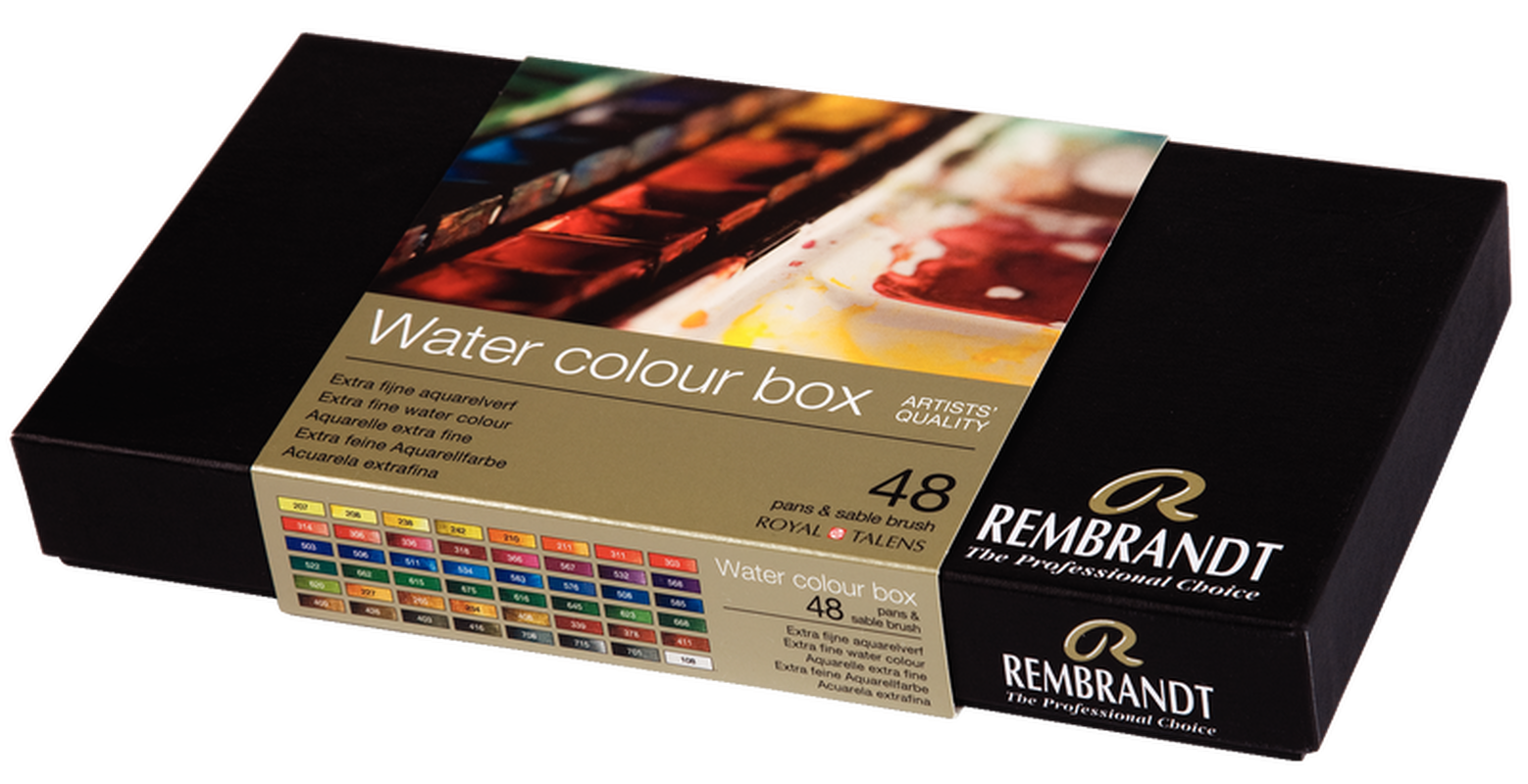 Rembrandt Metal Watercolor Box Rwc 05M8648 48 tablets