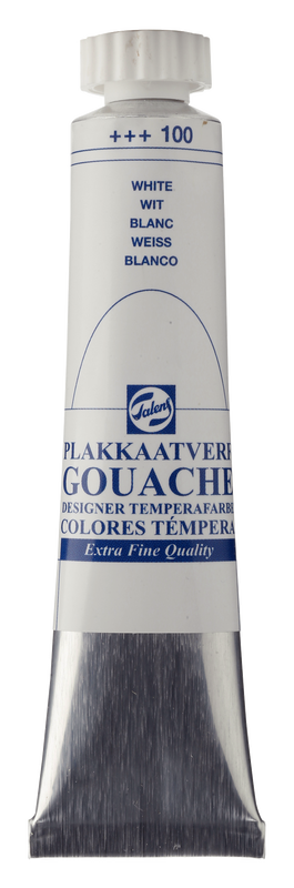 Talens gouache extra fine, 20 ml tube White No. 100