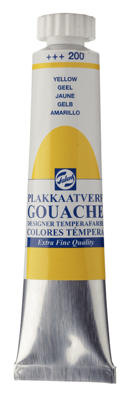 Talens Gouache extra fein, 20 ml Tube Gelb Nr. 200