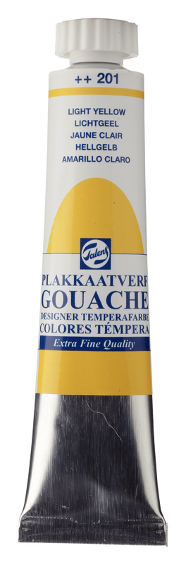 Talens gouache extra fine, 20 ml tube Light Yellow Nº 201