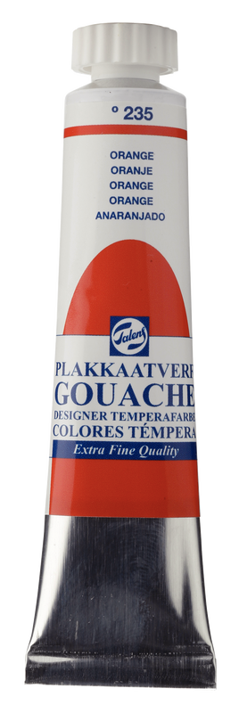 Talens gouache extra fine, 20 ml tube Orange Nº 235