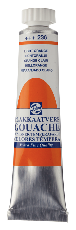 Talens gouache extra fine, 20 ml tube Light orange Nº 236