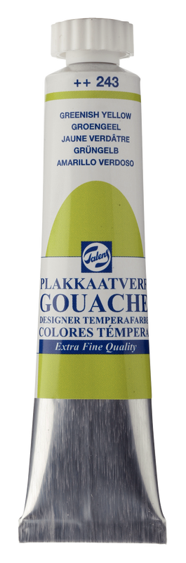 Talens gouache extra fine, 20 ml tube Greenish yellow Nº 243