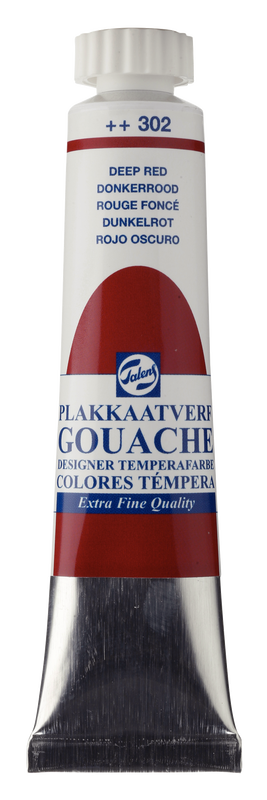 Talens gouache extra fine, 20 ml tube Dark Red Nº 302