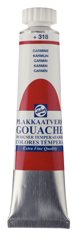 Talens gouache extra fine, 20 ml tube Carmine Nº 318