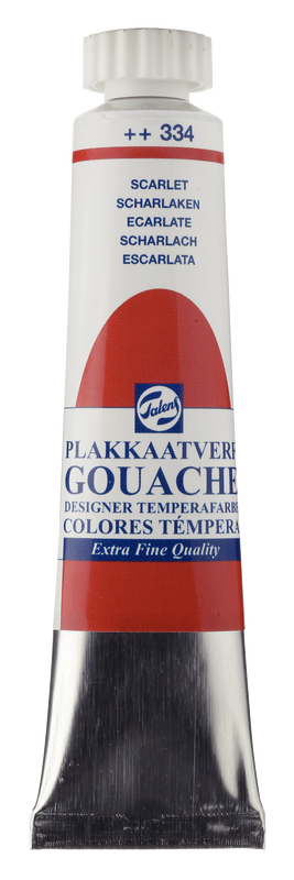 Talens gouache extra fine, 20 ml tube Scarlet Nº 334