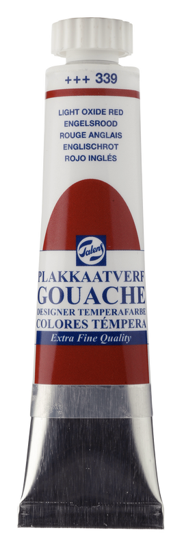 Talens gouache extra fine, 20 ml tube English Red Nº 339