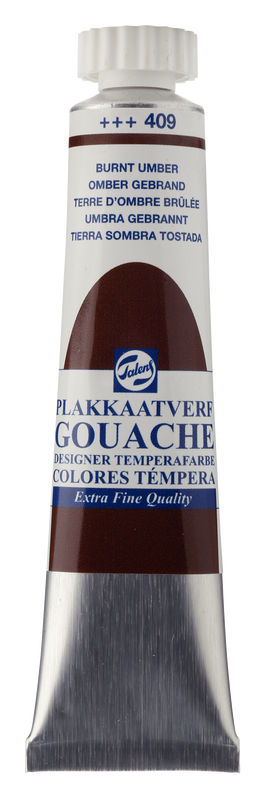 Talens gouache extra fine, 20 ml tube Earth Shadow Toasted No. 409